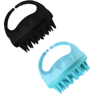  Silicone Shampoo Scalp Massager Brush - 1pc image