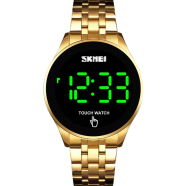 Skmei New Design Touch Screen LED Watch Digital Stainless Steel Band Men Wrist Watches image