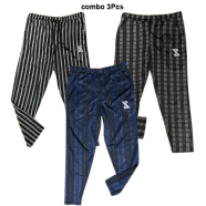  Smug Premium Stripe Trouser Combo 3 Pcs Bold Stripe And Box Stripe And Navy Stripe Combo image