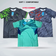  Smug Premium Sublimation Combo Offer T Shirt 3 Pcs Grey Black And Pest image