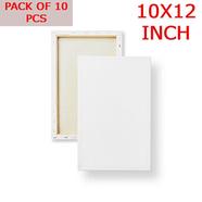  White Canvas Size : 10/12 inch - PACK OF 10 PCS image