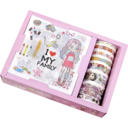 YFairy 08 Sheets Stickers with 5 Rolls Washi Tapes