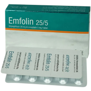 Emfolin 25mg Plus 5mg Tablet 10's Strip image