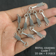 Silver Metal Charms And Pendants For Jewelry Making DIY image