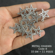 Silver Metal Charms And Pendants For Jewelry Making DIY image