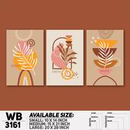 DDecorator Modern Leaf ArtWork Wall Decor - (Set of 3) WB3161