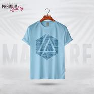 cPremium Graphics T Shirt Turquoise Color For Men image