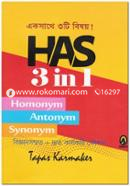 Has 3 in 1 Homonym Antonym Synonym image