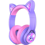iClever BTH19 Cat Ear Bluetooth Headphone Purple image