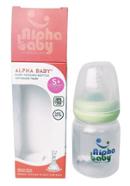 lpha Baby Feeding Bottle with Silicone Nipple 60ml - Light Green image
