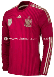 Spain Home Jersey : Very Exclusive Full Sleeve Jersey With Short Pant image