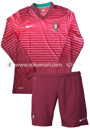 Portugal Home : Special Full Sleeve Jersey With Short Pant image