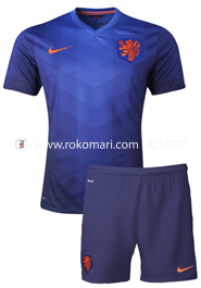 Netherlands Away Jersey : Very Exclusive Half Sleeve Jersey With Short Pant image