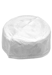 Muslim Prayer China Embroidery Cap-White image