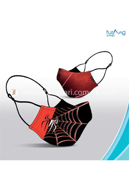 Turaag Protex Kids SPIDERMAN Face mask - 1 Pcs (Washable and reusable up to 25 times) image