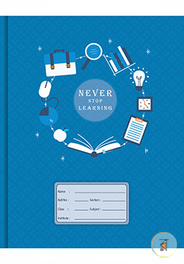Pearl Binding Khata Never Stop Learning Design (White) - 120 Pages image