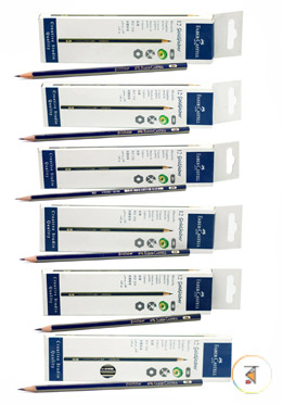 Faber Castell Gold Faber Pencil Package (HB, 2B, 3B, 4B, 6B, 2H) (Rokomari Collection) image