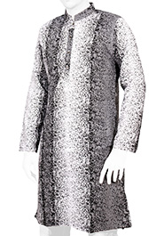 Black Squre Printed Short Panjabi (P132) image