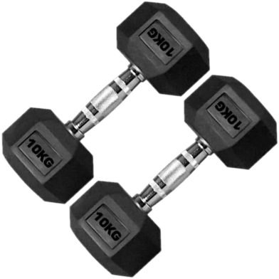 10 Kg Hex Dumbbell 1 Pair -Total 20 Kg image