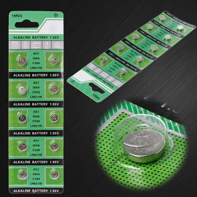10 Pcs Watch Battery AG1 1.55V 364 SR621SW LR621 621 LR60 CX60 Alkaline Button Coin Cell Batteries Slide 3