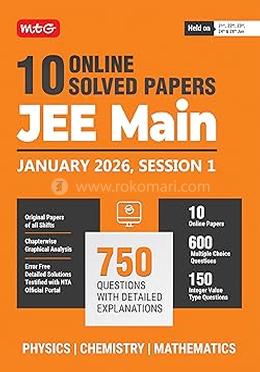 10 online solved papers JEE Main 