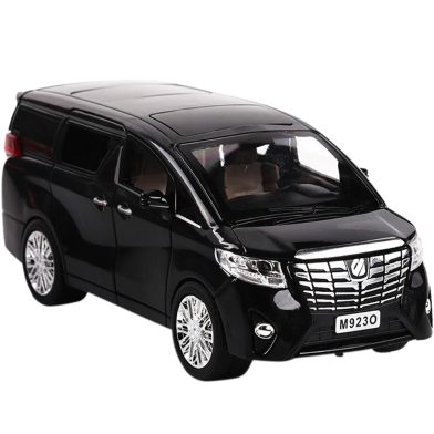 1:24 Toyota Alphard Vellfire Diecasts Alloy Car XLG Luxurious Simulation Toy Vehicles Metal Car 6 Doors Open Model Car Sound Light Toys For Gift image