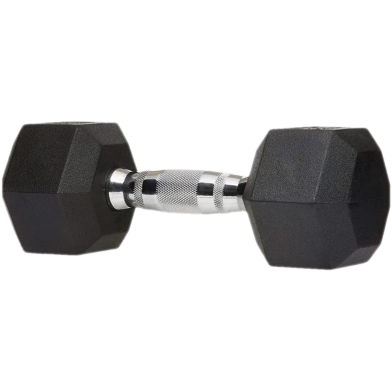 12.5Kg Hex Dumbbell 1 Pair Total 25Kg - Black image