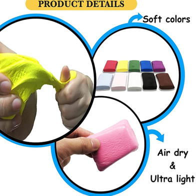 12 Colors Soft Super Light Clay Modeling Air Dry Clay for DIY Handmade Toys for Kids Slide 4
