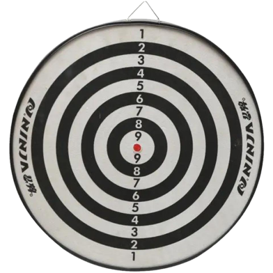 12 Dart Board - Black and White image