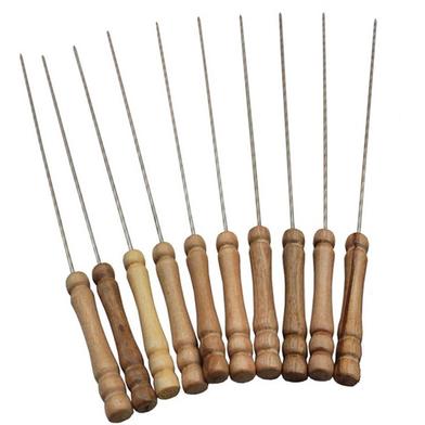 12 Pcs BBQ Stick - Brown and Silver image