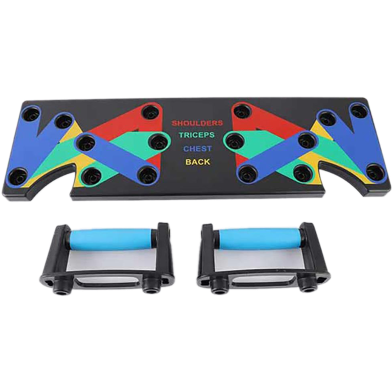 12 in 1 Folding Push-up Bracket Board Portable Fitness Workout Gym Training Exercise Multifunction Muscle board - NF Sports image