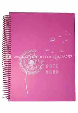 Hearts Panel Notebook Flower Design (MagentaColor) image
