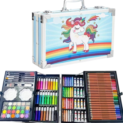 145 Pcs Art Studio Colouring Briefcase Art Painting With Aluminum Case image