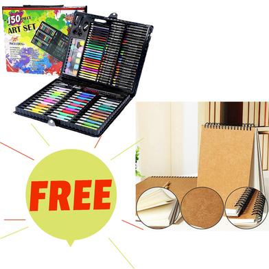150 Pcs Kids Drawing Painting Set Art Set with Free Handmade Drawing Pad A5 image