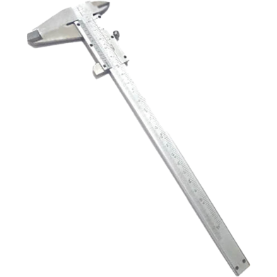 150mm Plastic Slide Caliper, Double Scale Vernier Caliper – White Color image