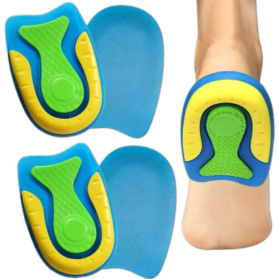 1 Pairs Silicone Gel Heel Pads | Orthopaedic Heel Cushions for Plantar Fasciitis, Heel Spurs and Achilles Pain Relief image