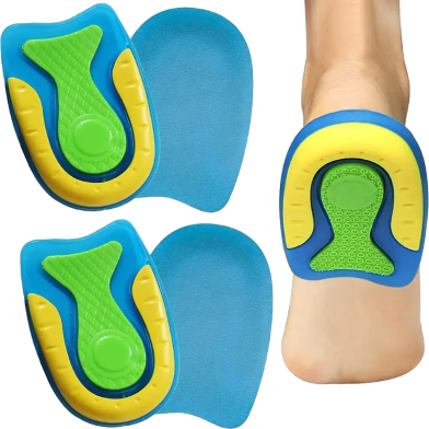 1 Pairs of Silicone Gel Heel Pads, Heel Spur Inserts, Orthopaedic Heel Cushions, Soft Gel Insoles for Relief from Plantar Fasciitis, Heel Spurs and Achilles Pain image
