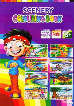 Scenery Colouring Book (Subject-Village Scenery, Colour-Pestal, Age-8 ) Code-28