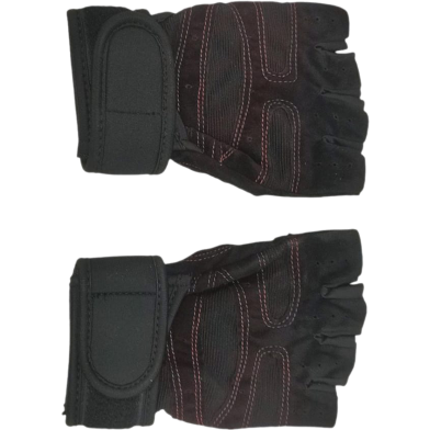 1pair Fitness Gloves Blue/Black Half For Gym And Sports image