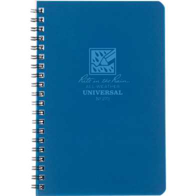 200 Page Plain White Spiral Notebook - Free Man (Blue) image