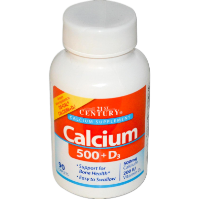 21ST Century Calcium 500 Plus D3 90 Tablets - 740985275160 image
