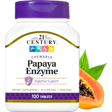 21ST Century Papaya Enzyme Chewable 100 Tablets - 740985226629 image