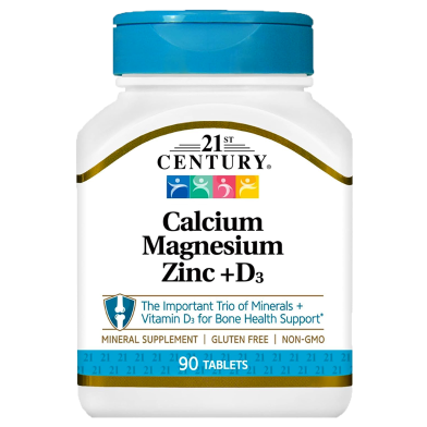 21st Century Cal Mag Zinc Plus D Tablets - 90 Count -522991334 image