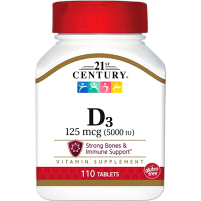 21st Century Maximum Strength D3-5000 IU Tablets – 110 Count image