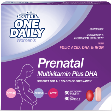21st Century One Daily Women's Prenatal Multivitamin Plus DHA - 60 Plus 60 Tablet and Softgel -505821731 image