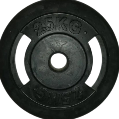 2.5 Kg Barbell Dumbbell Plate Total 5 Kg - Black image