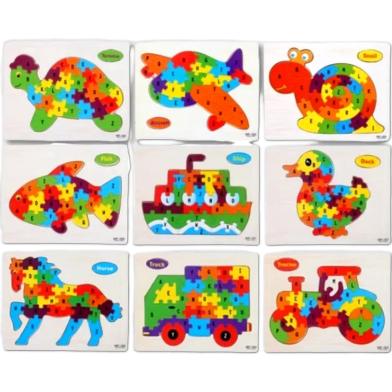 2D Wooden Abc Puzzle image