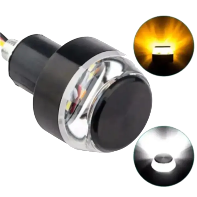 New Motorcycle LED Modified Turn Signal Motorcycle Hand Lamp Light Mountain Bike Signal Light Handlebar Light - 2 Pcs image