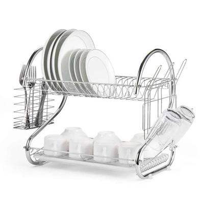 2 Layer Multipurpose Kitchen Dish Drainer Rack image