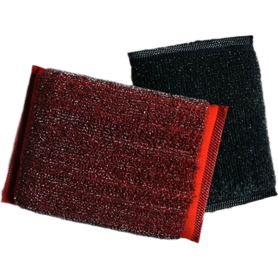 2 Pack Steel Sponge Scrubber -Dishwashing Sponge, Multipurpose Dishwashing Heavy-Duty Scrubber, Stainless Scourer for Frying Pans and Grills, Conveniently Clean Kitchen and Bathroom image